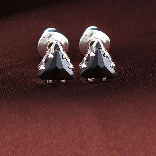 5 мм треугольный Циркон белые гипоаллергенные серьги | Украшения и аксессуары