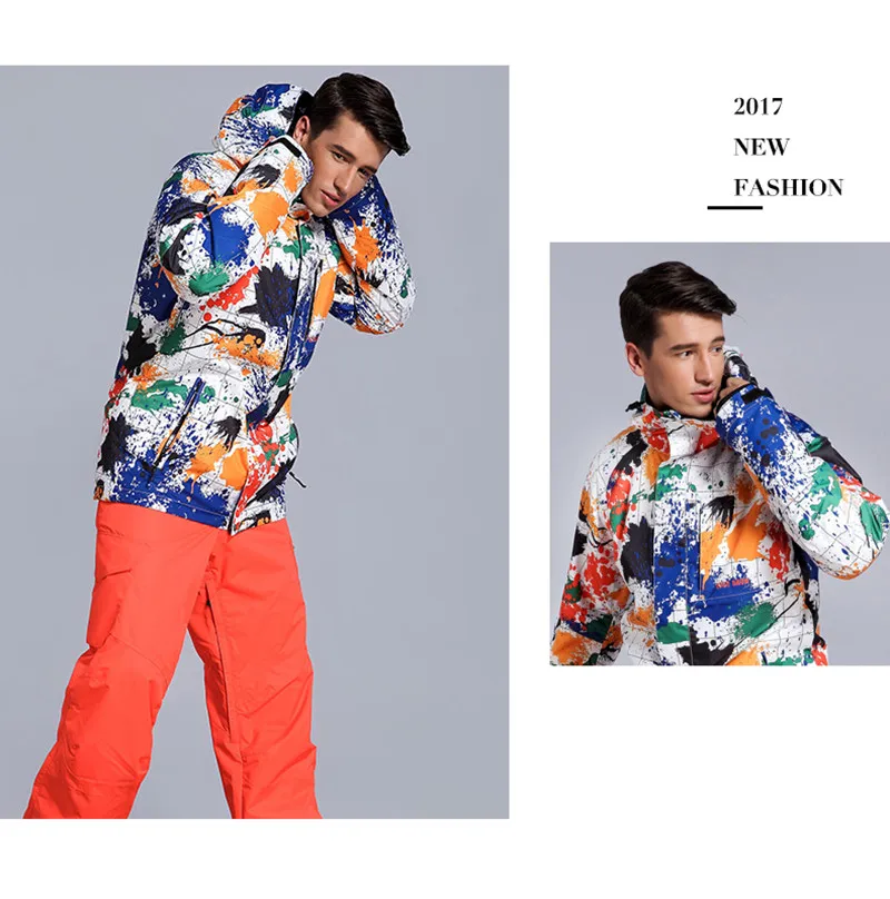 GSOU Снежный бренд лыжный костюм Мужская лыжная куртка Сноубординг брюки водонепроницаемые лыжные костюмы зимняя уличная спортивная Лыжная одежда