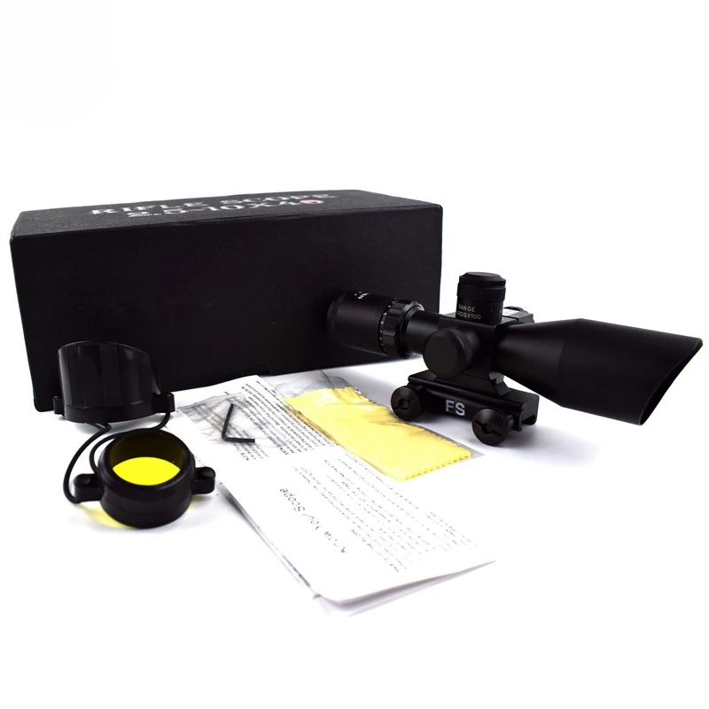 Охотничий прицел тактический оптический красный зеленый лазерный 2 5 10x40 для