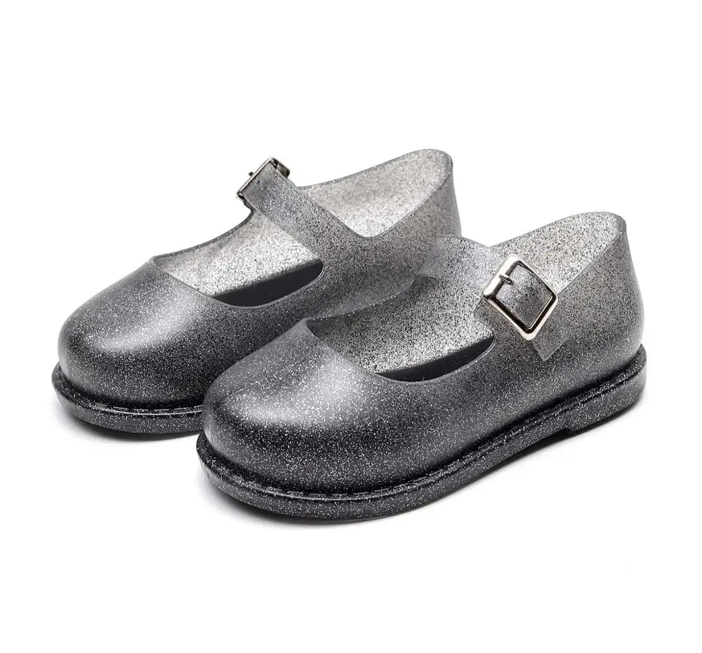 Mini Melissa/Новинка года; прозрачные сандалии; светодиодный ремешок; босоножки для девочки принцессы; удобная детская обувь; обувь melissa - Цвет: Black