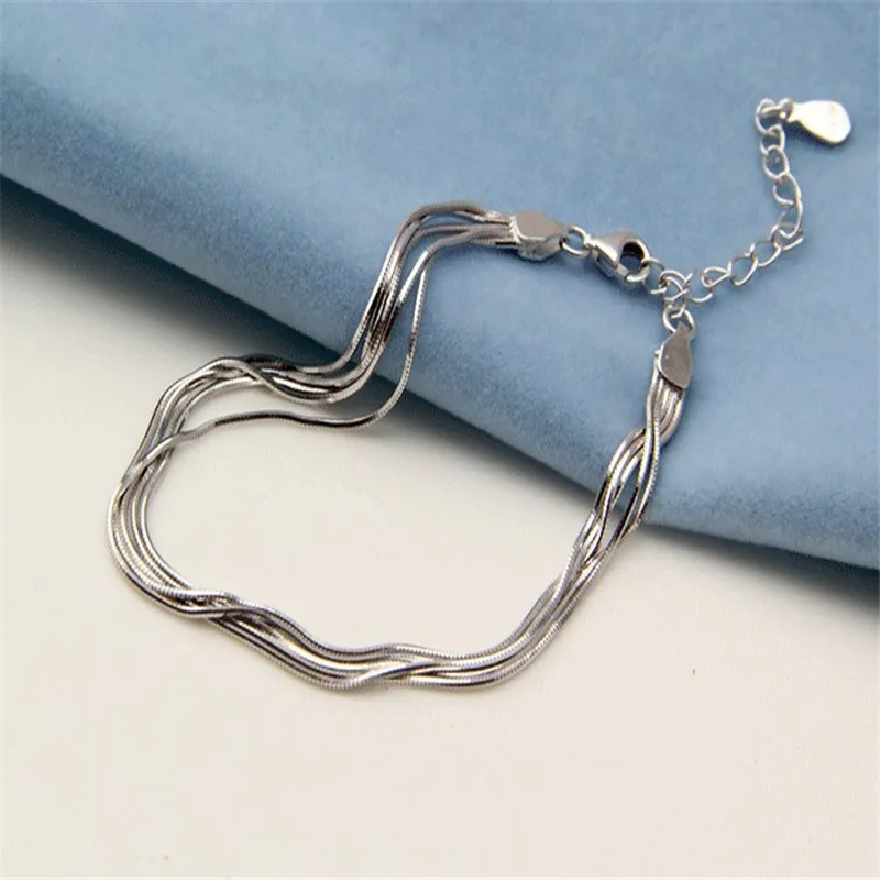 Браслет из серебра 925 пробы с многослойной кисточкой|bracelet sterling|sterling silver bracelet925