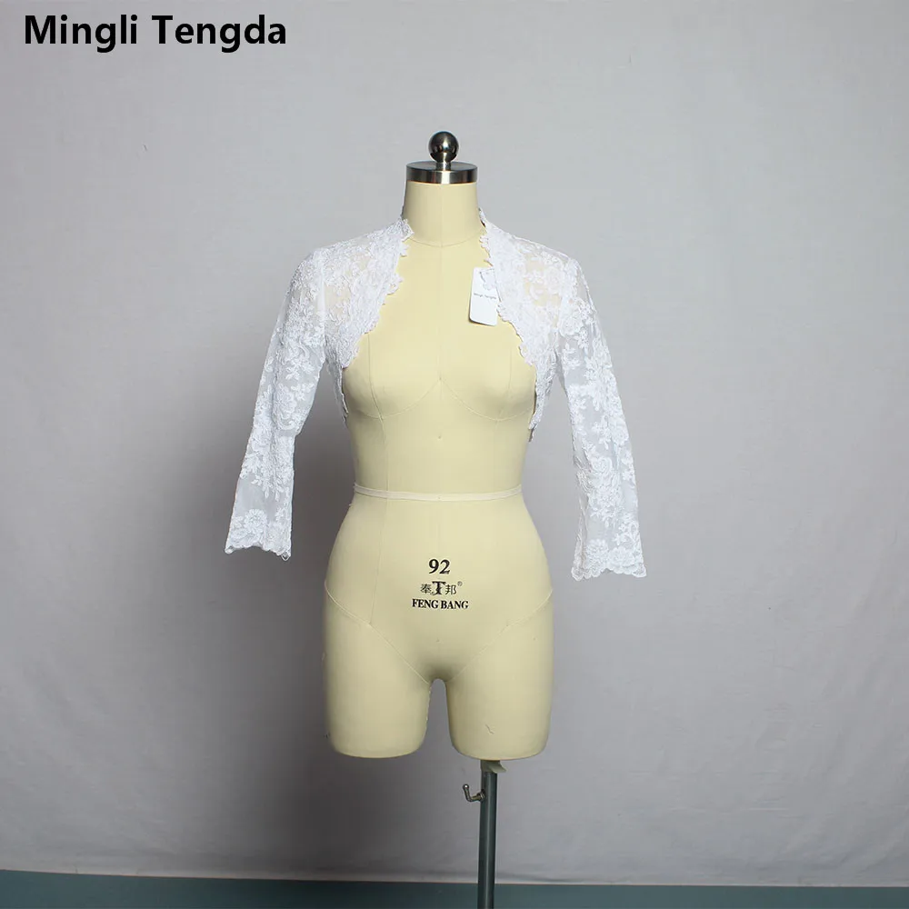 Женский Свадебный жакет Mingli Tengda накидка-болеро цвета слоновой кости/белого с