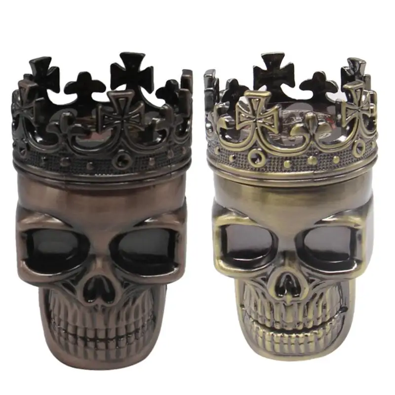 1 шт. 3 слоя металлическая черепица табачная мельница новая крутая King Skull табак