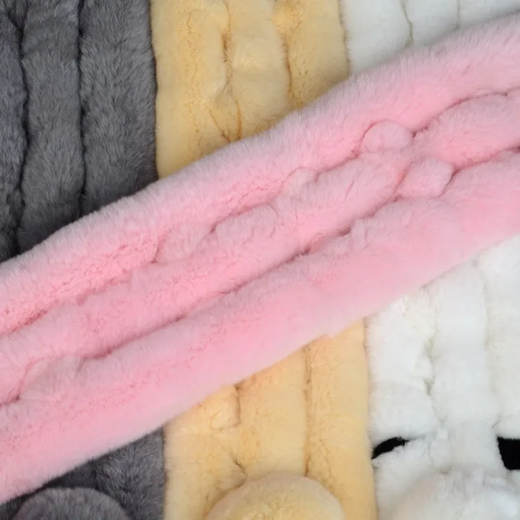 Мех животных шарф осень 2017 г. и зима натуральный мех Шарфы для женщин кроличий с