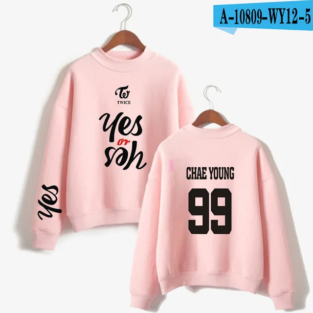 GL pink TWICE YES или YES толстовки с принтом Twice Abum корейский капюшон в стиле К-поп Толстовка для мужчин/женщин осень зима спортивный костюм топы - Цвет: GL pink