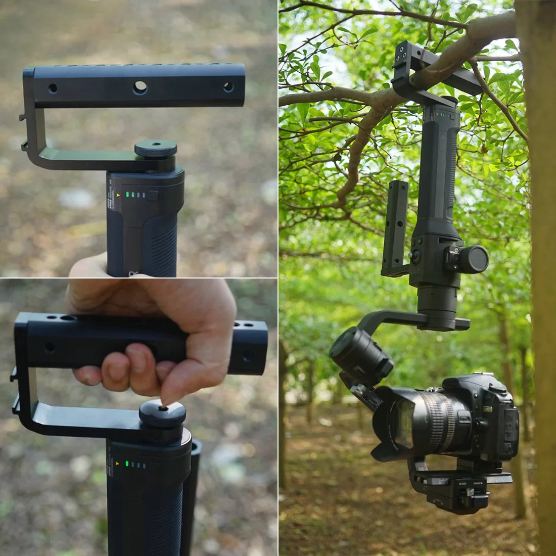 Aluminum Alloy Handle Grips Extension Rod Holder for Action Camera for DJI Ronin S for Zhiyun Crane 2 Stabilizer Gimbal Parts