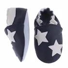 Ботинки из натуральной кожи для мальчиков, мягкая обувь для первых шагов, в стиле Звезд, Симпатичные
