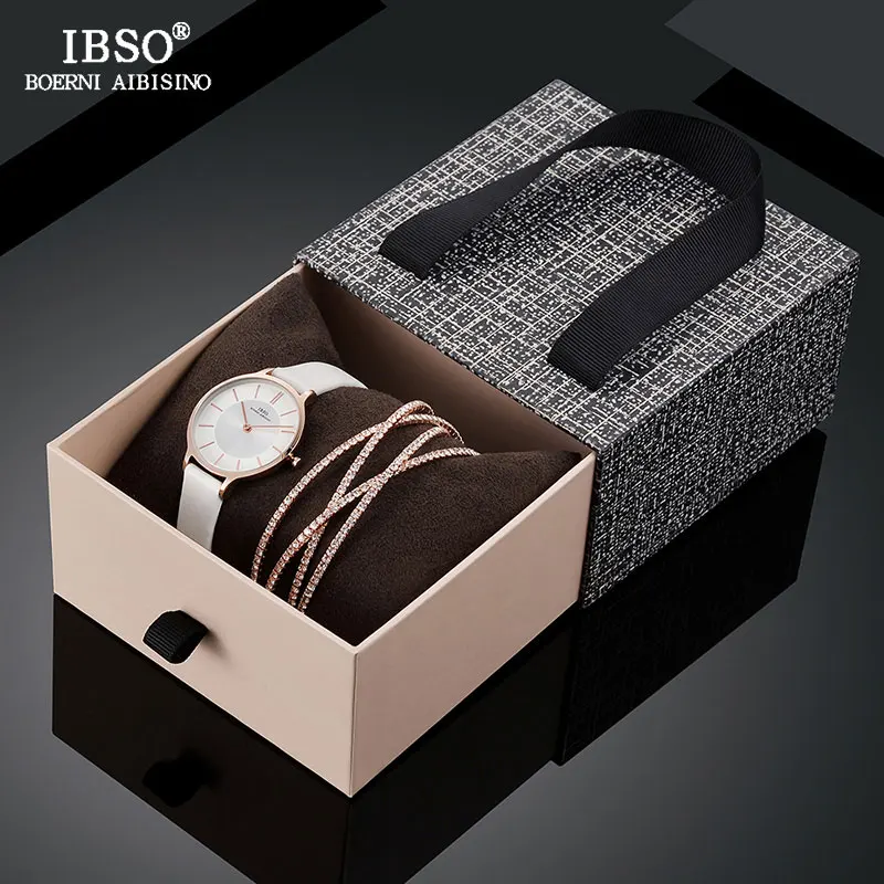 IBSO 2021 Новое поступление женские роскошные часы с браслетом Модный женский