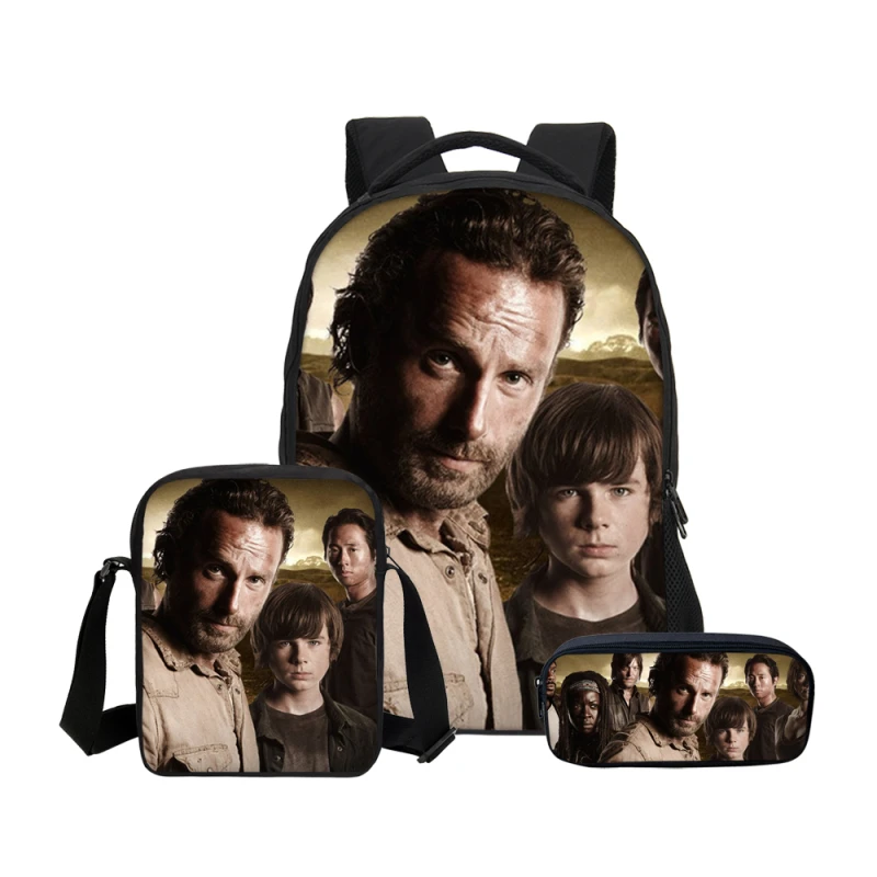 Hynes Eagle The Walking Dead 3D печать рюкзаки Карандаш сумка 3 шт./компл. Портфолио для школы