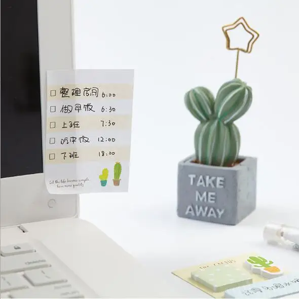 

Pretty The Cactus Plants N Times Sticky Memo Notes Dairy Planner Notepad Kawaii Bookmark Tab Pads School Office Stationery