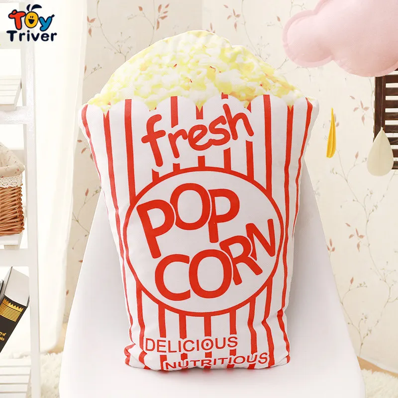 pop corn Попкорн Чипсы Картофель фри Кола плюшевая игрушка тривер Фаршированная кукла подушка диванная подушка Бар Ресторан домашний декор ремесло подарок - Цвет: pop corn