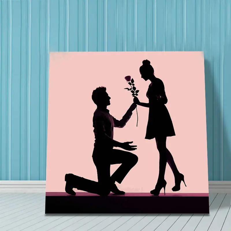 

diy oil painting romantic courtship modular painting gift for lover coloring by numbers digital paint by numbers