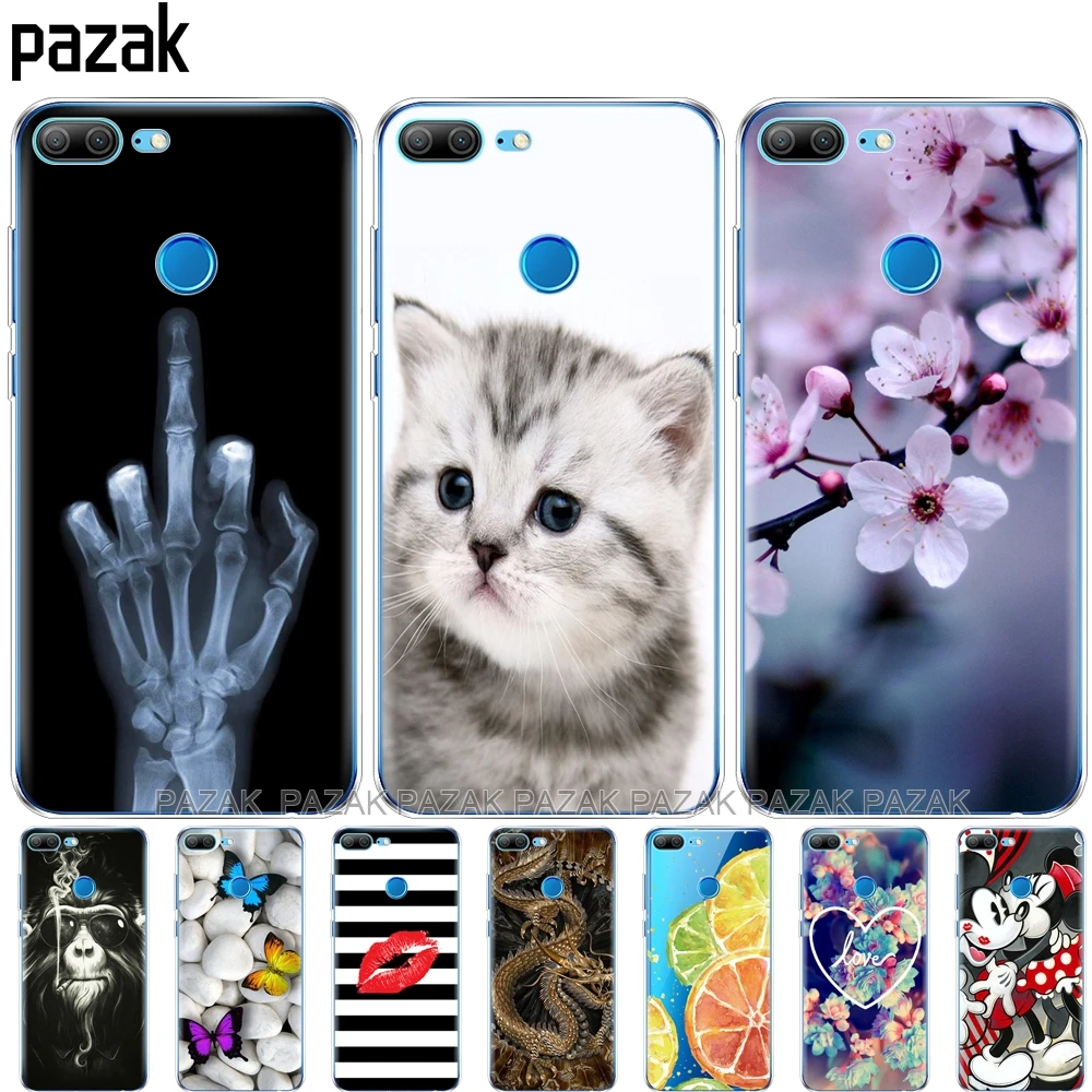 Силиконовый чехол для телефона huawei honor 9 honor 9 lite, чехол s, мягкая задняя крышка из ТПУ для телефона, полная защита 360, дизайн
