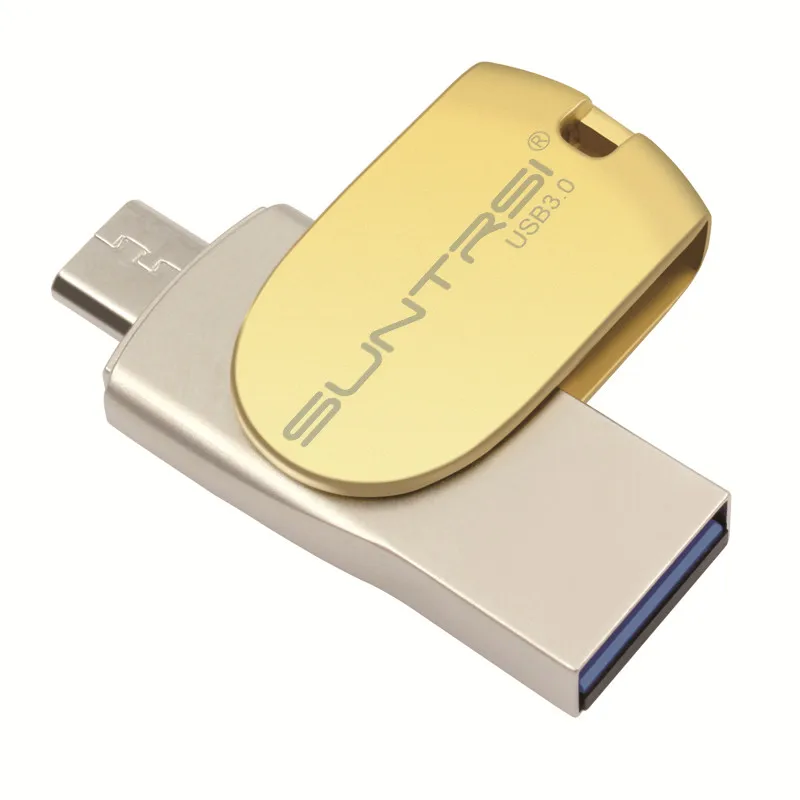 Suntrsi usb flash drive Поворотный 3.0 палку 16 г 32 64 OTG флэш накопитель диск индивидуальные