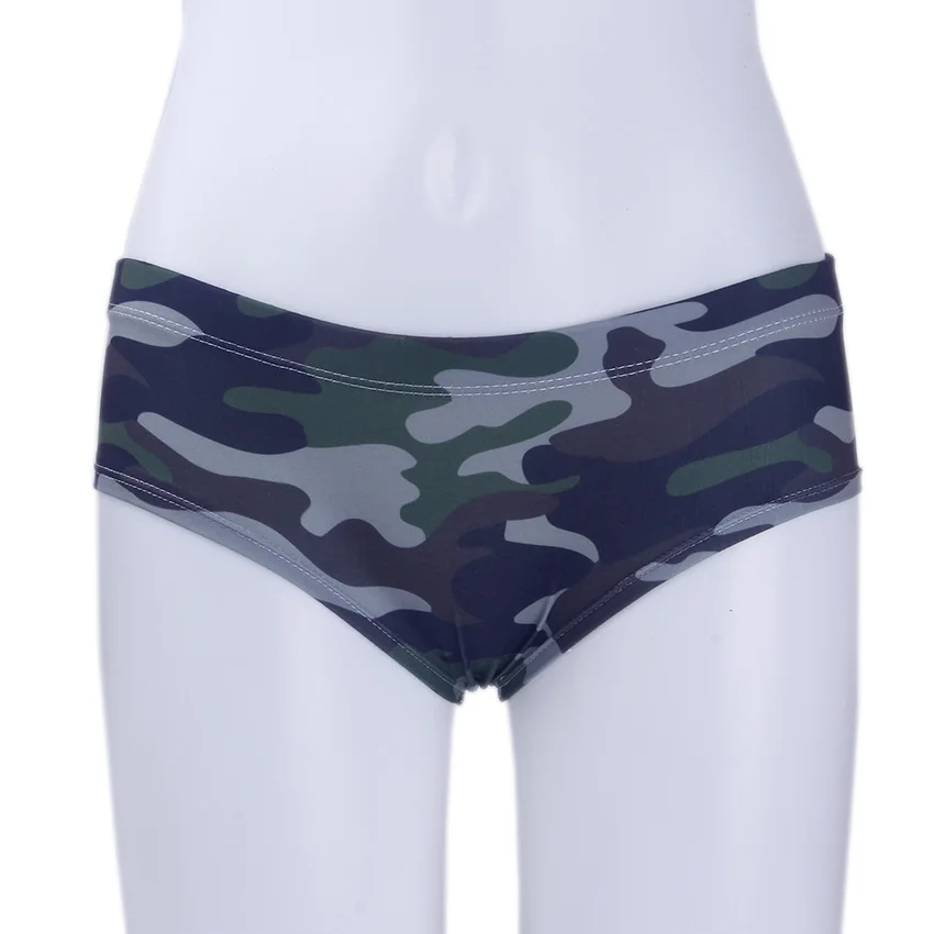 Эластичные для женщин 3D принт животных Камуфляж Мода мультфильм забавные