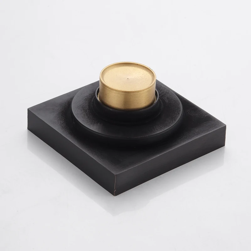 Сливная панель для ванной комнаты черная латунная сливная со скрытой плиткой