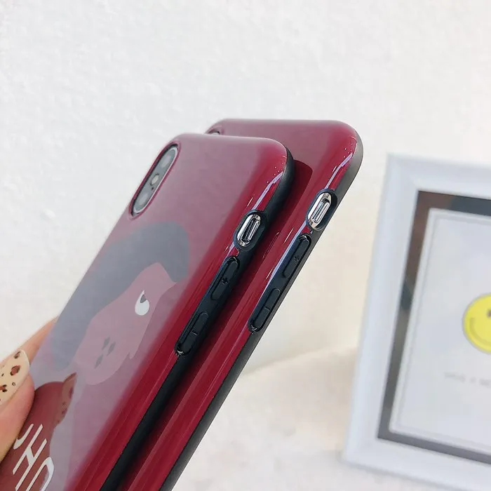 Wixcen корейский рисунок иллюстрации IMD чехол для IPhone Xs Xr Xsmax X 7 6 8 Plus английская буква