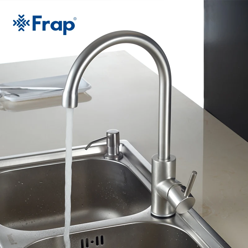 frap kitchen faucet modern space aluminum kitchen sink faucet water taps mixer faucet 360 rotation deck mounted faucet tapware free global shipping