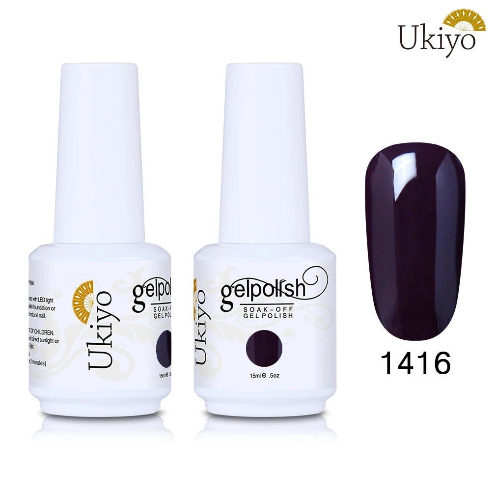 1416 Ukiyo 15 мл Лак для ногтей 170 великолепный цвет Гель-лак для ногтей Vernis полуперманентное верхнее покрытие Базовое покрытие гель-лаки для ногтей Гель-лак - Цвет: 1416