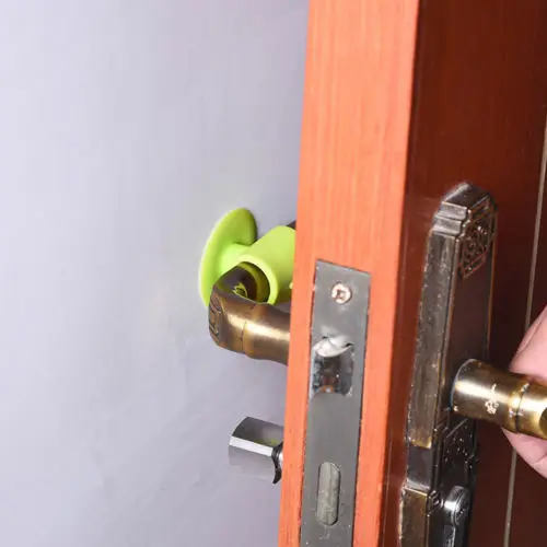 1x силиконовая Противоударная накладка на ручку дверной ручки настенная защита