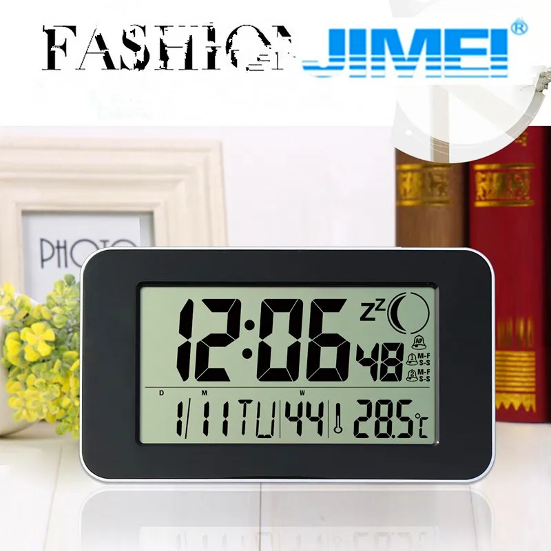 JIMEI H151 цифровые настенные часы с большим дисплеем настольные без подсветильник