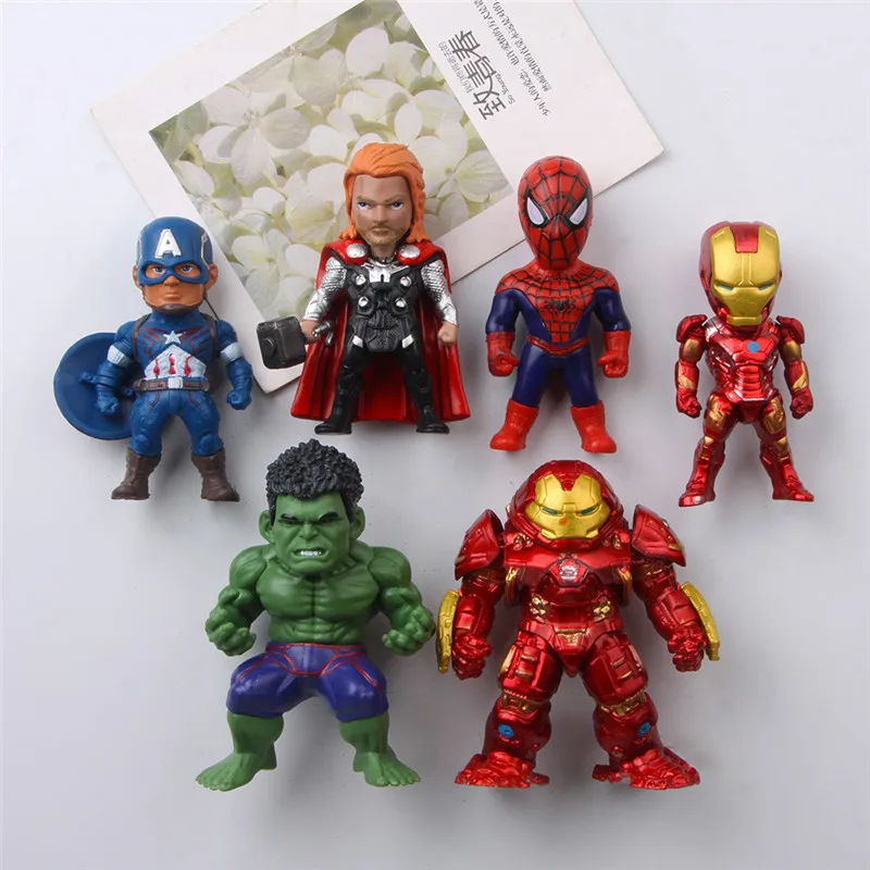 6 шт./лот marvel legends Аниме фигурки магниты на холодильник отличное качество аниме