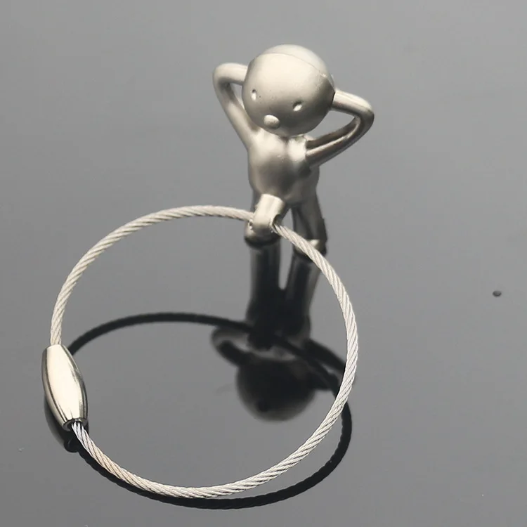 Indusleaves Creative Gift Holding Head Wire Ring Metal Keychain Car Advertising Key Chain Pendat | Украшения и аксессуары