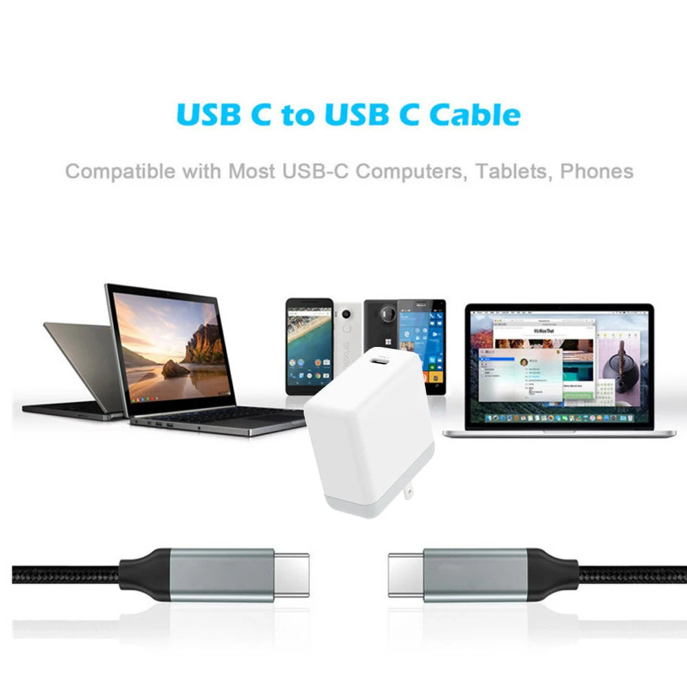 WOTOBE PD3.0 45 Вт USB C зарядное устройство для MacBook Pro DELL XPS 12/13/samsung Note 8 S9 Google Pixel XL iPhone X/8 8Plus iPad Pro