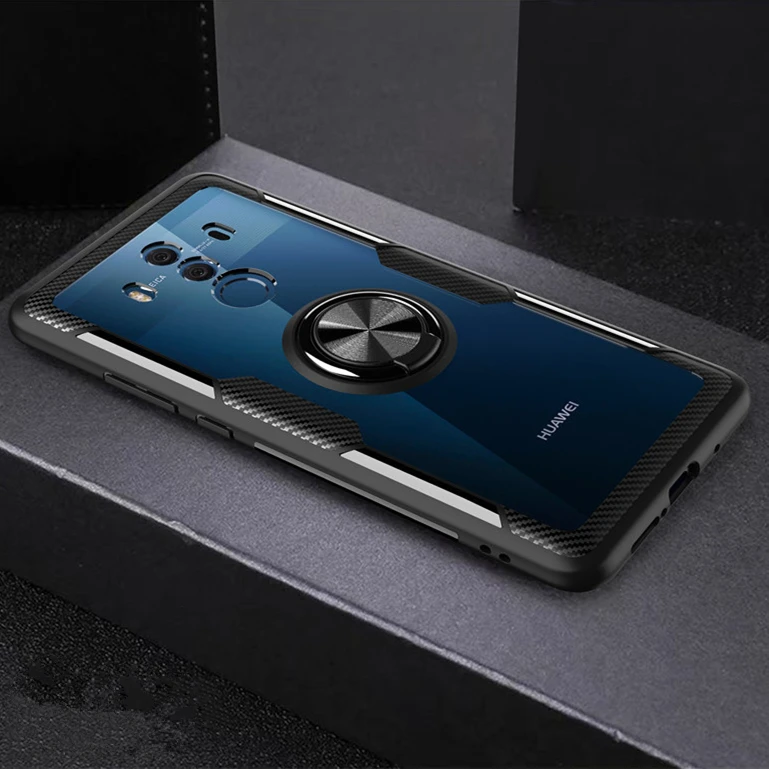 Для huawei P20 P30 Pro mate 20 Lite Honor 7X 8X V20 Play Nova 4 магнитный автомобильный кольцевой противоударный прозрачный чехол