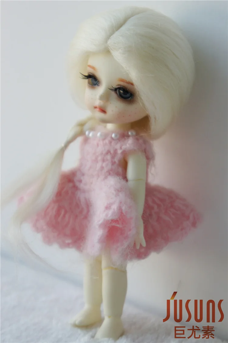 JD315 1/8 Эльза длинная плетеная BJD парики 5-6 дюймов мохеровый персонаж кино волосы