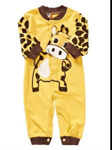 2016 милый комбинезон из коровьей кожи для новорожденных осенне зимняя одежда