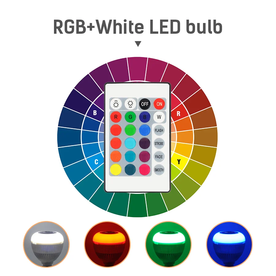 E27 светодиодный Bluetooth пульт дистанционного управления музыкальная лампа RGB 10 Вт