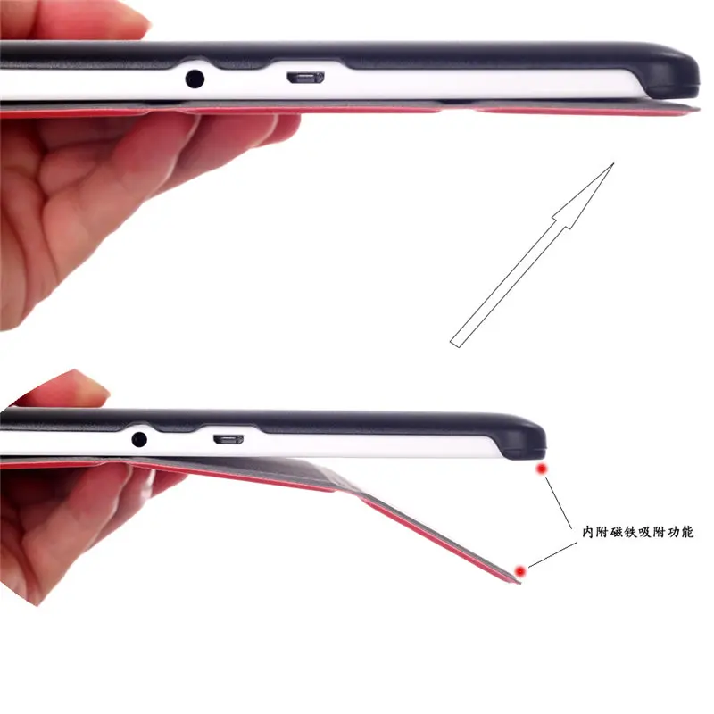 Ультра тонкий легкий Кастер 3-складной Folio Stand В виде ракушки рукава чехол для Samsung