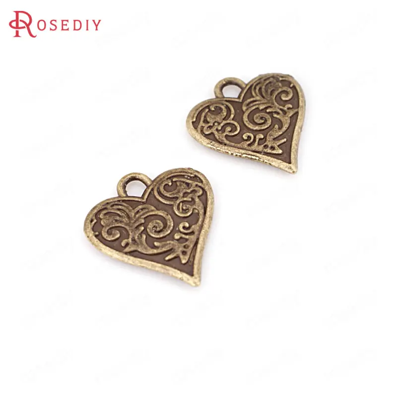 50 шт. 16*15 мм покрытый цинковым сплавом|charm pendant diy|heart charm pendantcharm |