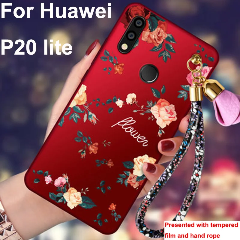 Чехол для huawei P20 lite Модный мягкий чехол с цветами телефона P20lite P 20 защитный