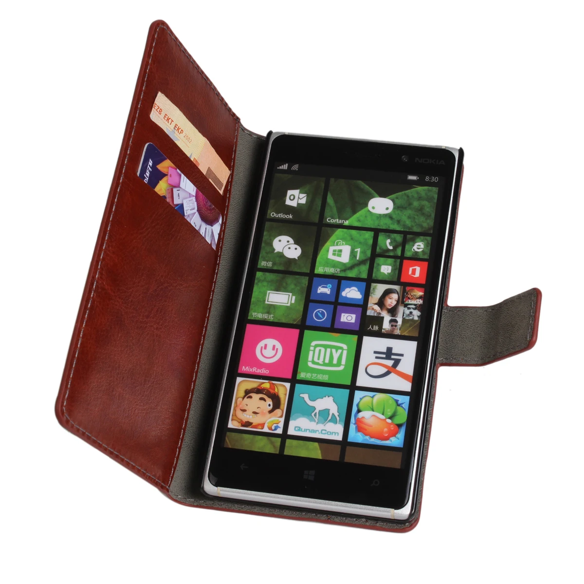 Fundas для Lumia 830 чехол с держателем карт Nokia телефона из искусственной кожи ультра
