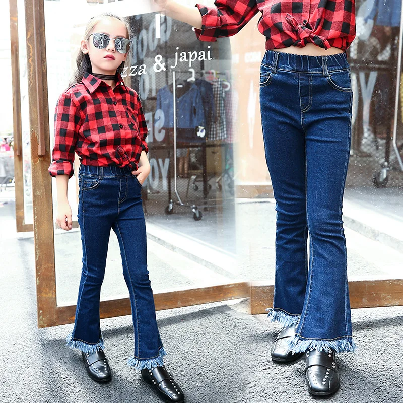 Джинсы-клеш для девочек 4-14 лет | Детская одежда и обувь