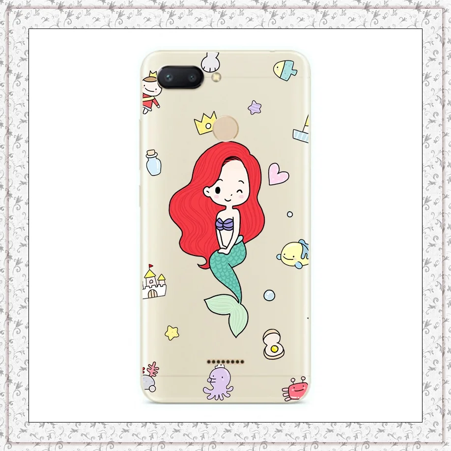 merman Силиконовый чехол для Xiaomi Redmi 6, чехол 5,45 'для Redmi 6 pro 5,84' с изображением кота, чехол для телефона Xiomi Redmi Redmi6 6 pro 6pro Fundas - Цвет: merman