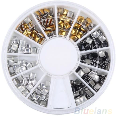 

HotNew Fashion 3.0mm Gold&Silver Studs Nail Art 3D Design Decoration Stickers Square Punk Rivet 02MU 2UAS 7CWH 8U52