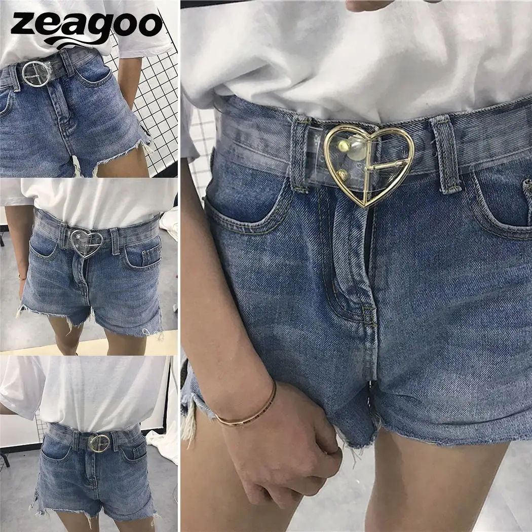 Zeagoo Новый трендовый длинный прозрачный пояс из смолы с регулируемым поясом для