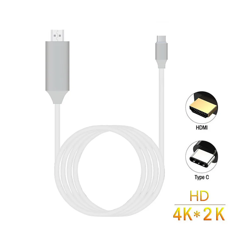 Type-C to HDMI Cable USB C USB 3.1 Male to HDMI Male 4K High Speed Cable for Macbook Samsung S10 M30 A70 A50 HDTV Adapter Cord