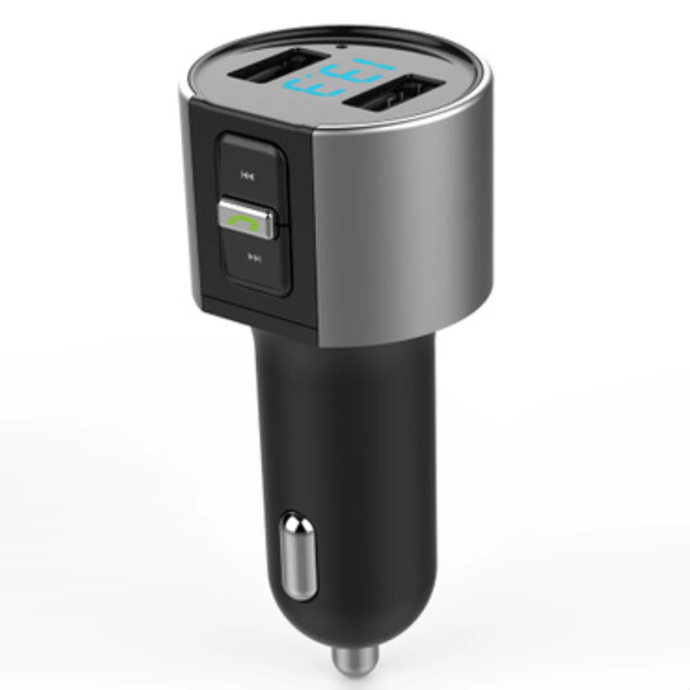 FM трансмиттер с Bluetooth для музыки автомобильное зарядное устройство 2 портовые USB