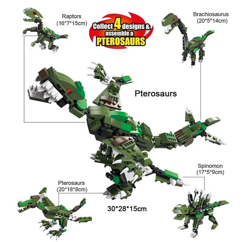 Nashan блок мир Юрского периода цифры блоки динозавр игрушки модель строительные
