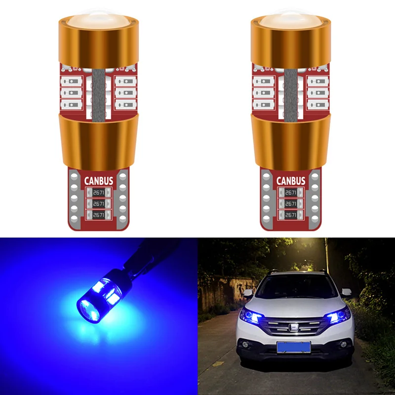 Blue 2x Canbus No Error T10 W5W светодиодный внутренний декоративный светильник Кристальный синий зеленый розовый фиолетовый индикаторный светильник 194 168 светодиодный лампы - Испускаемый цвет: Blue