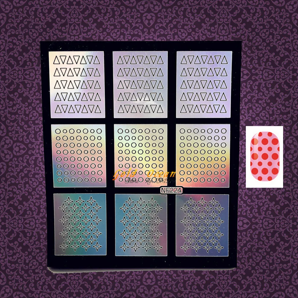 1 шт. новый модный трафарет для дизайна ногтей Звезда Треугольник узор в горошек