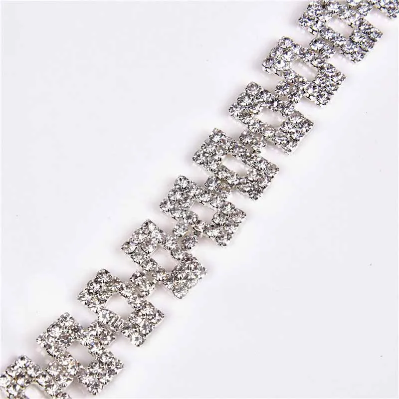 0.8cm wide style 4 2yds AB Цвет Rhinestons кружева планки кристалл цепи Кружева Ленты Свадебное платье Кружева Аппликация Швейные принадлежности вечерние Декор - Цвет: 0.8cm wide style 4