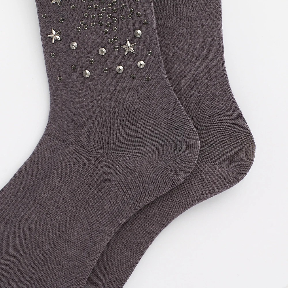 

New Autumn Winter Fashion Unisex Trend Five-Pointed Star Flat Plate Socks Funny Girls Short Socks Casual Female Cotton Ankle Sox