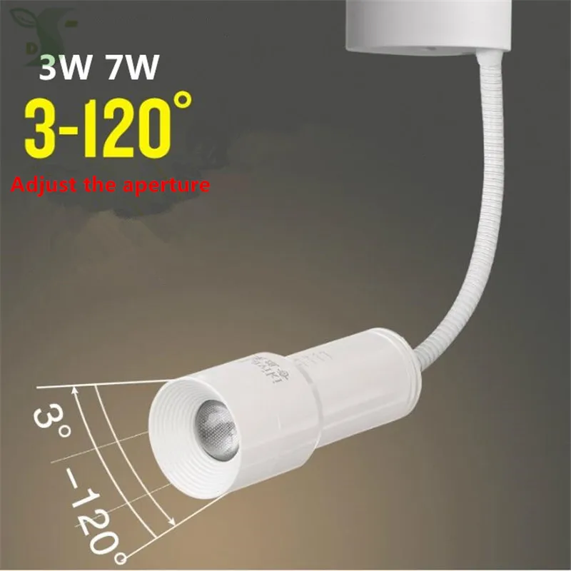 10 шт. светодиодный COB CREE чип 3 Вт 7 plafondlamp Zoom Spotlight lamparas de techo регулировка угла вниз