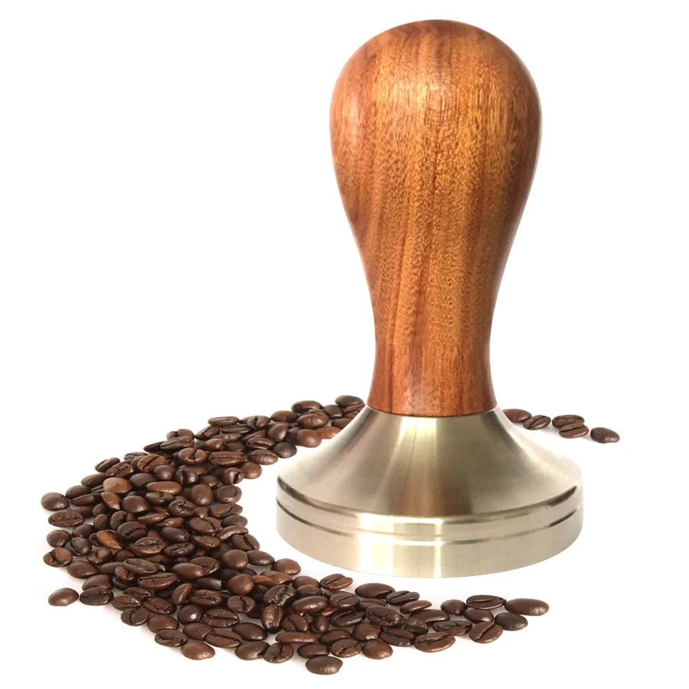 

Wooden Espresso Coffee Tamper 51mm/58mm Stainless Steel Flat Base TT-best
