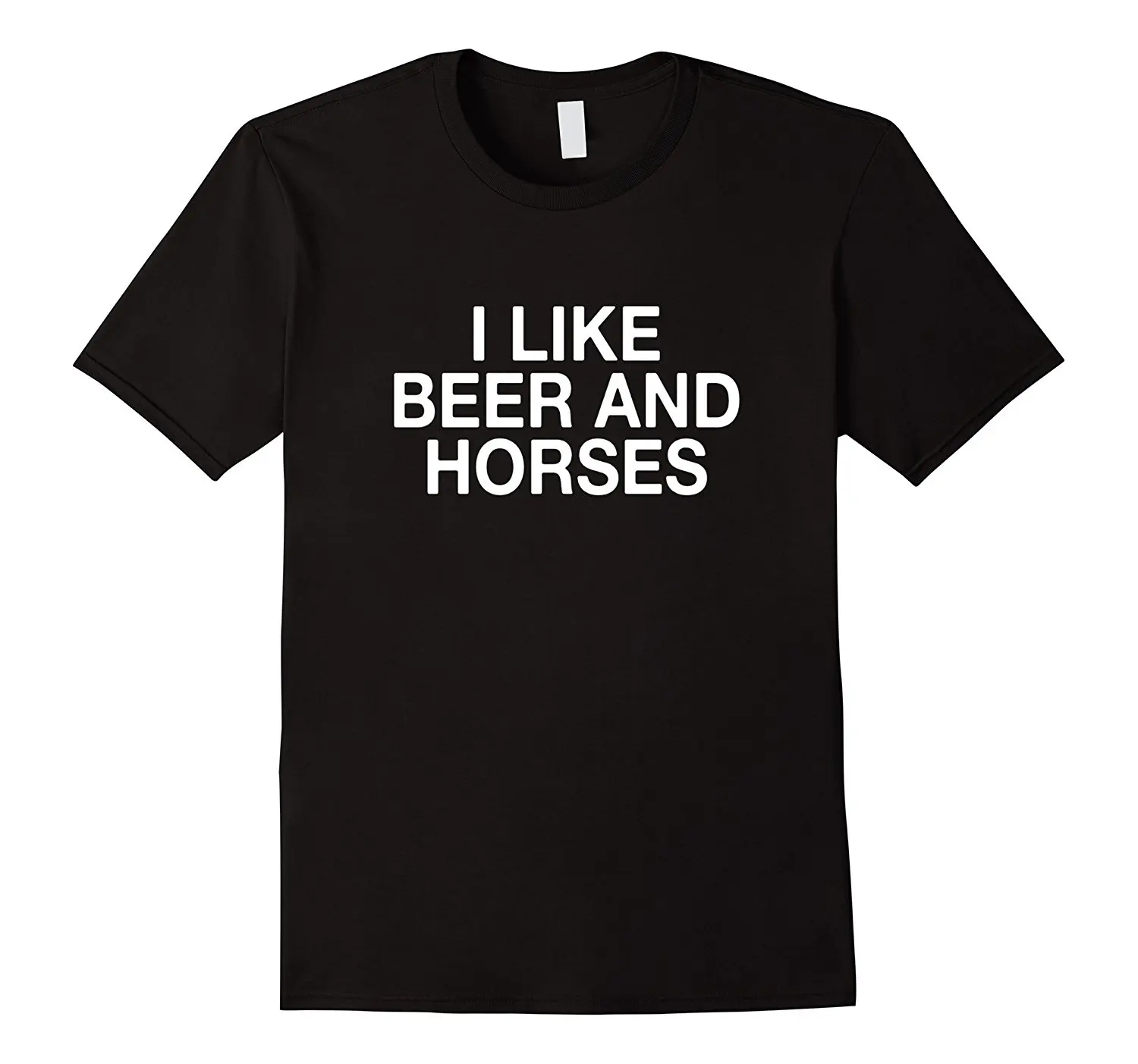 

I Like Beer and Horses Funny Drinking T-Shirt 2018 Short Sleeve Cotton T Shirts Man Clothing T-Shirt Men Clothing Top Tee